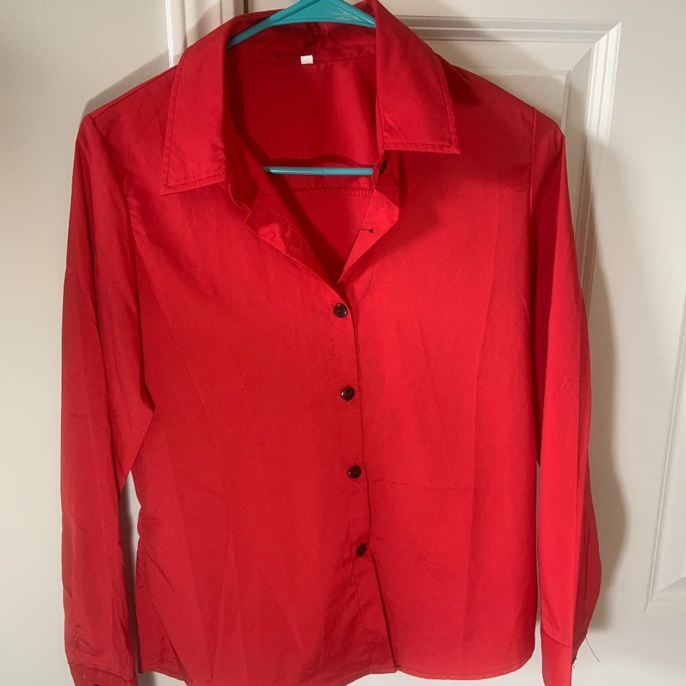 Red Button Down Shirt